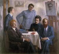 "Слушая голос поэта" 165х185, х., м., 1981.